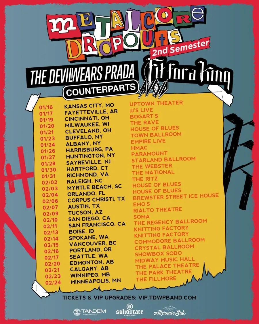 Don't Miss The Metalcore Dropouts Tour at The Fillmore 3/24!